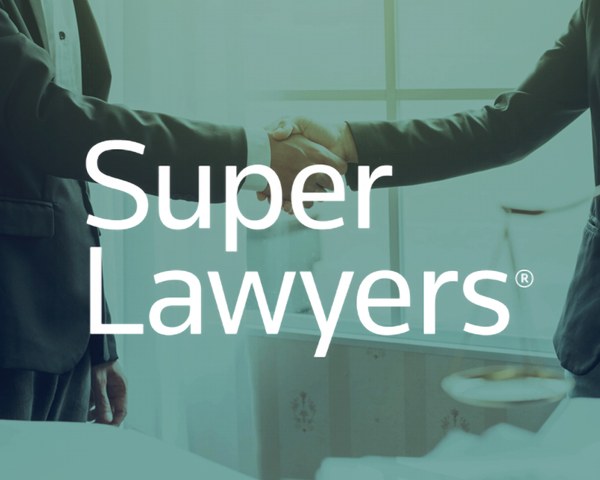 SuperLawyers.com graphic for honoring WTJ lawyers recognized by the website